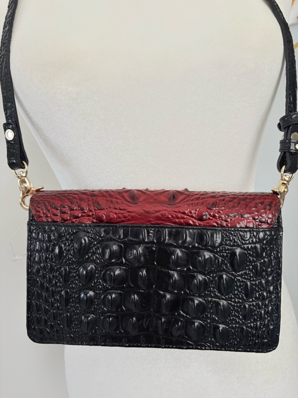 Brahmin Wine Croc-Embossed Patent Crossbody Bag - Picture 5 of 6
